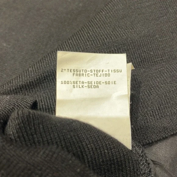 Vintage Moschino Silk & Velvet Striped Wool Sweater
